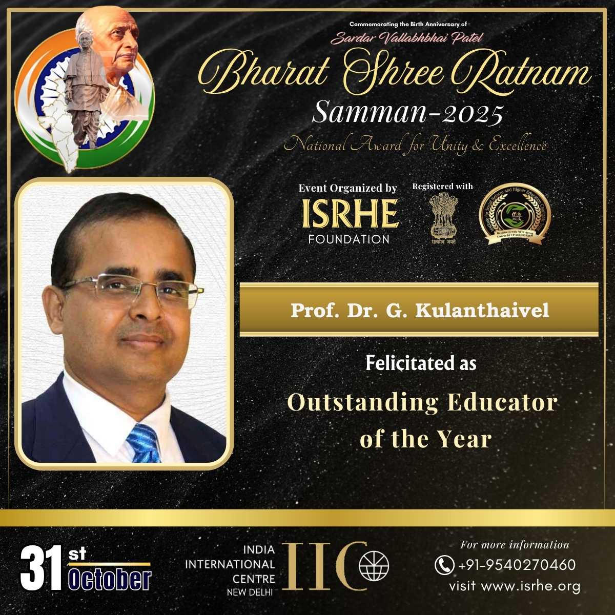 Prof. Dr. G. Kulanthaivel